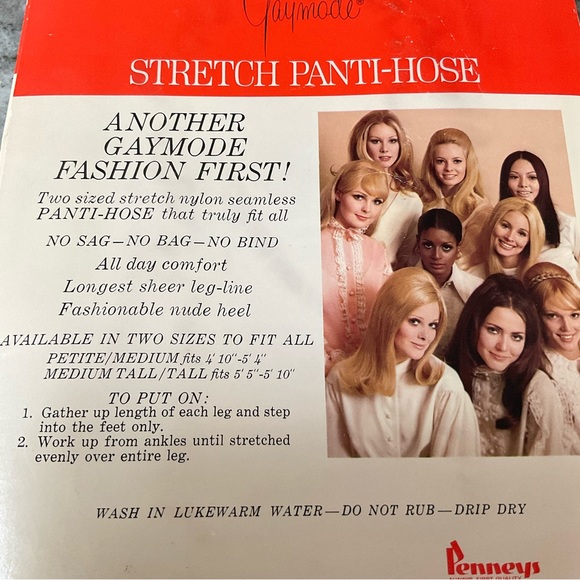 Vintage stretch panti-hose grey mist size petite/medium 1960/70’s - Picture 6 of 6